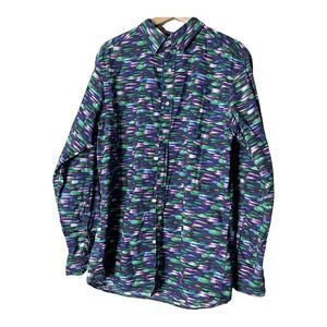 Cremieux Premium Denim Button Down Long Sleeve Multicolor Shirt Mens  L